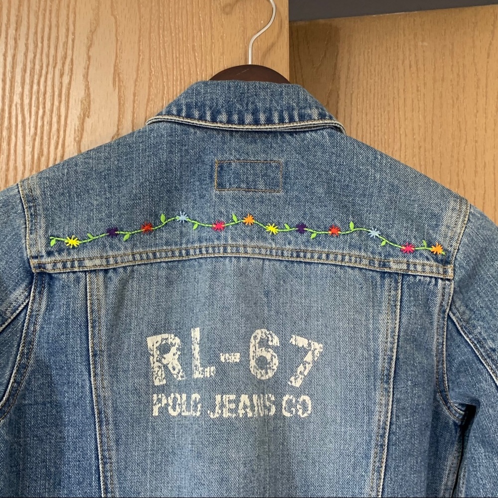 Ralph Lauren Polo Jeans Denim Jacket Embroidered - Picture 6 of 8
